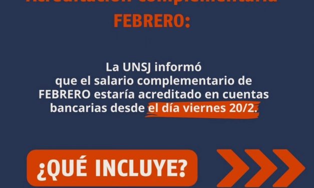 Salario complementario de FEBRERO