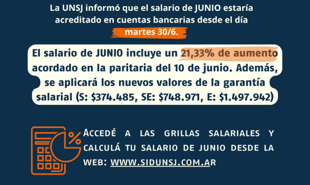 SALARIO JUNIO