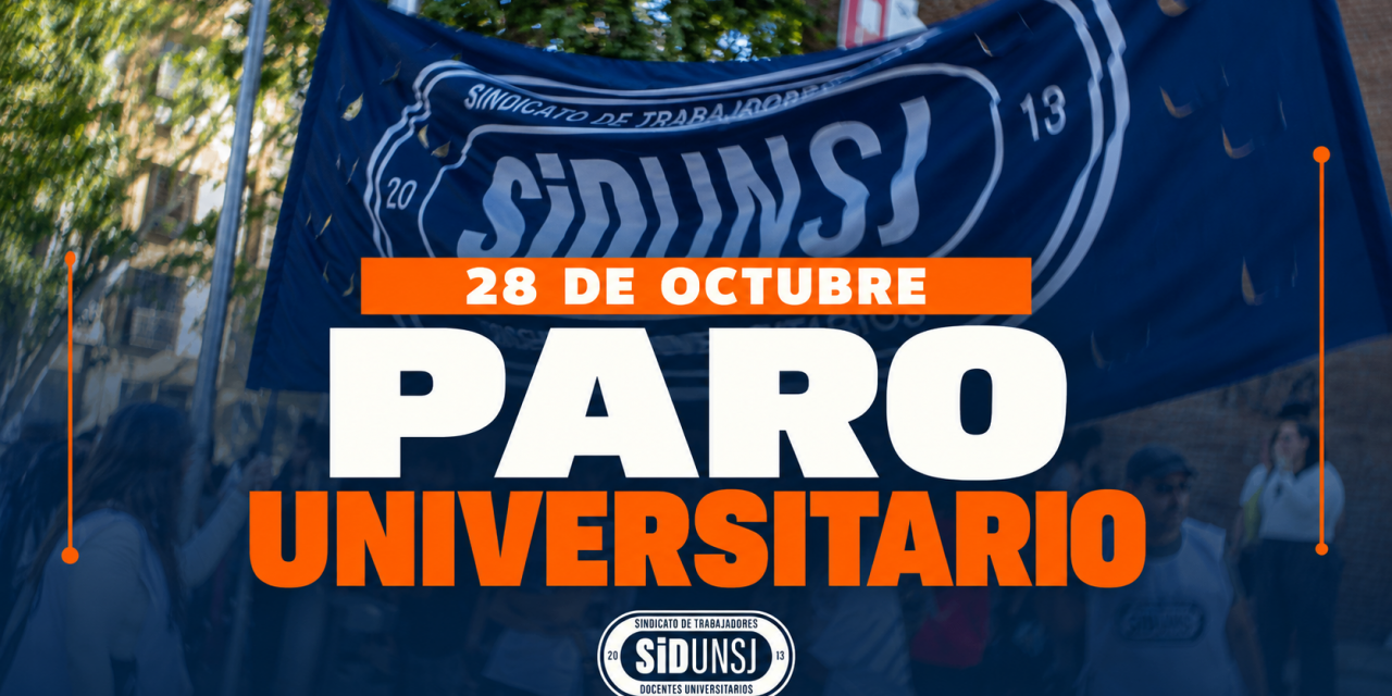 Paro docente universitario el miércoles 28 de octubre