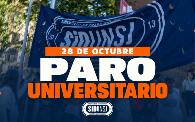 Paro docente universitario el miércoles 28 de octubre